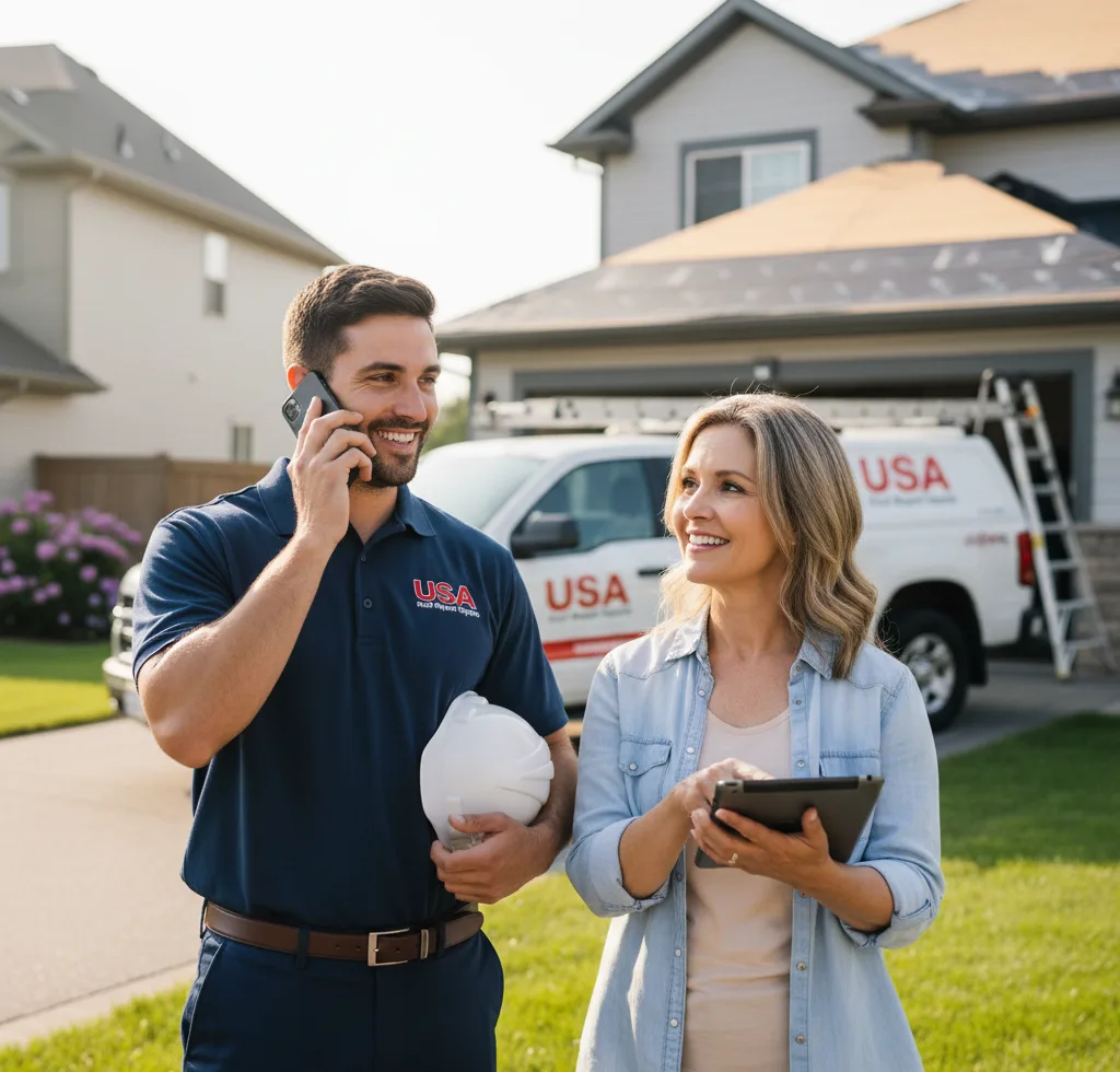 USA Roof Repair Experts customer support in Forest City